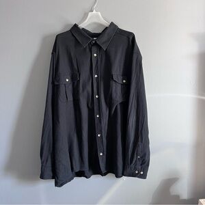 Men's Black Casual Button Down Shirt